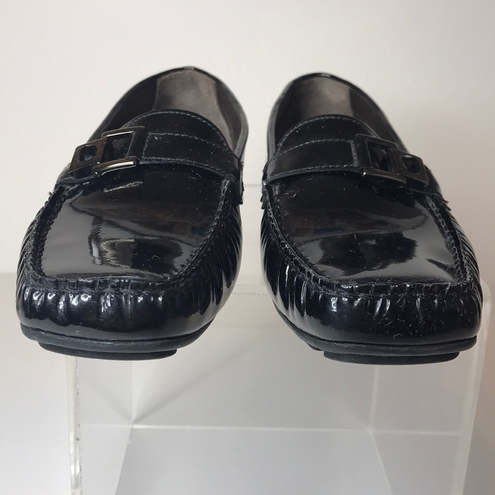Stuart Weitzman Black Patent Leather Driving Shoe - Picture 3 of 7